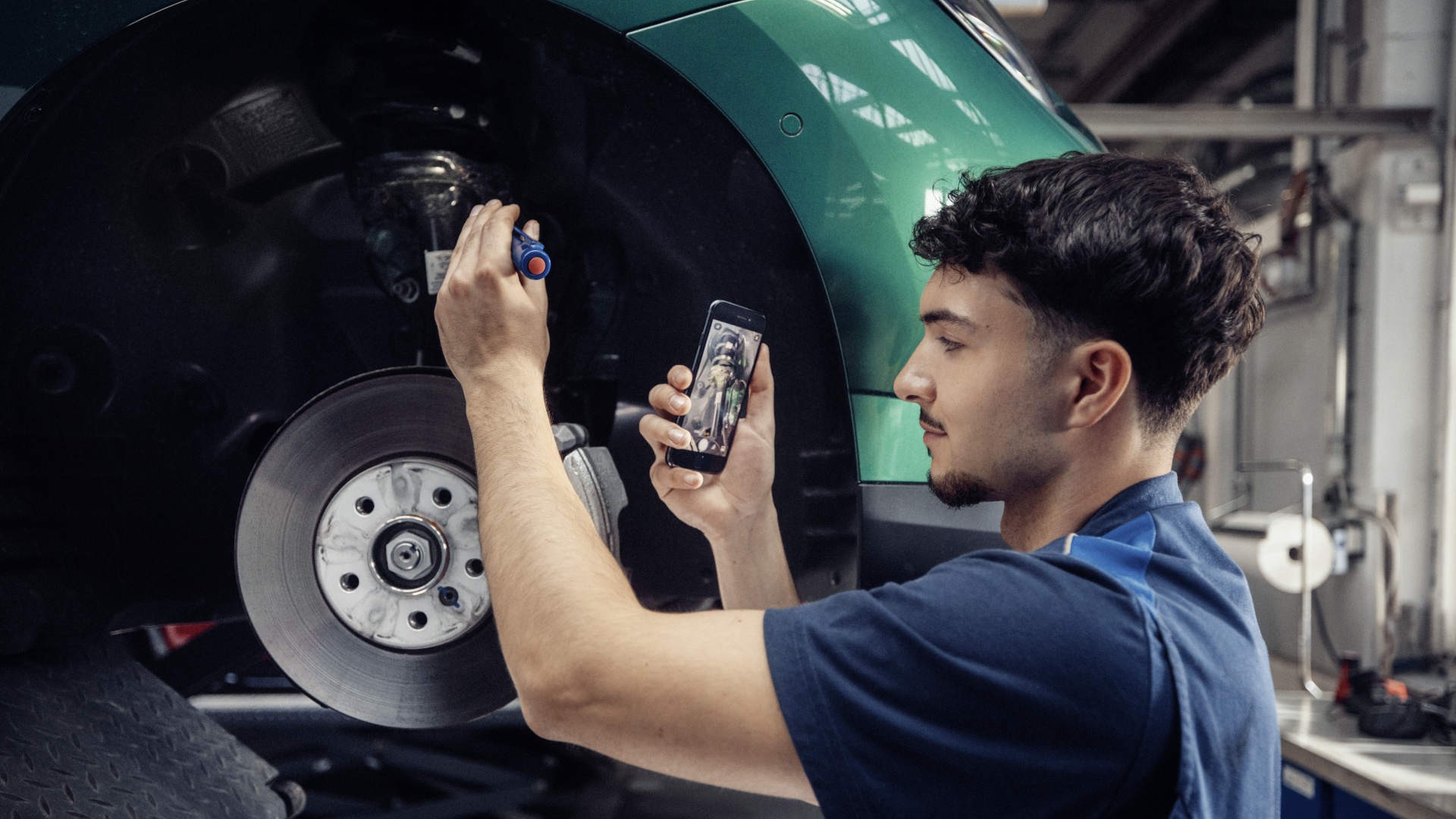 MINI trained technicians working with Genuine MINI parts.